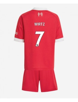 Liverpool Florian Wirtz #7 Replika Hemmakläder Barn 2025-26 Kortärmad (+ byxor)